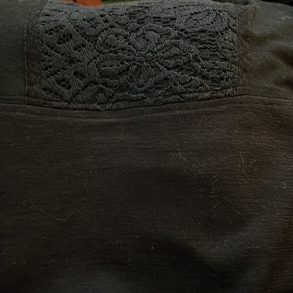 Vanessa Bruno ATHE little black dress mixed media wool / Lace blend Sz 1 / XS - Picture 10 of 14